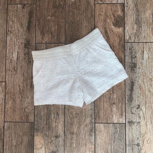 White Embroidery Shorts